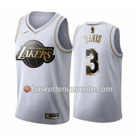 Maillot Basket Los Angeles Lakers Anthony Davis 3 2019-20 Nike Blanc Golden Edition Swingman - Homme
